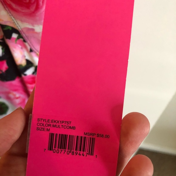 NWT Betsey Johnson Floral Leggings - Picture 5 of 5